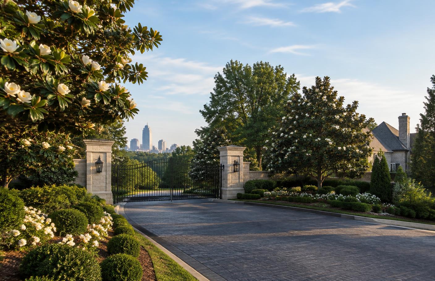 Editorial view of the landscaped character associated with Morrocroft Estates